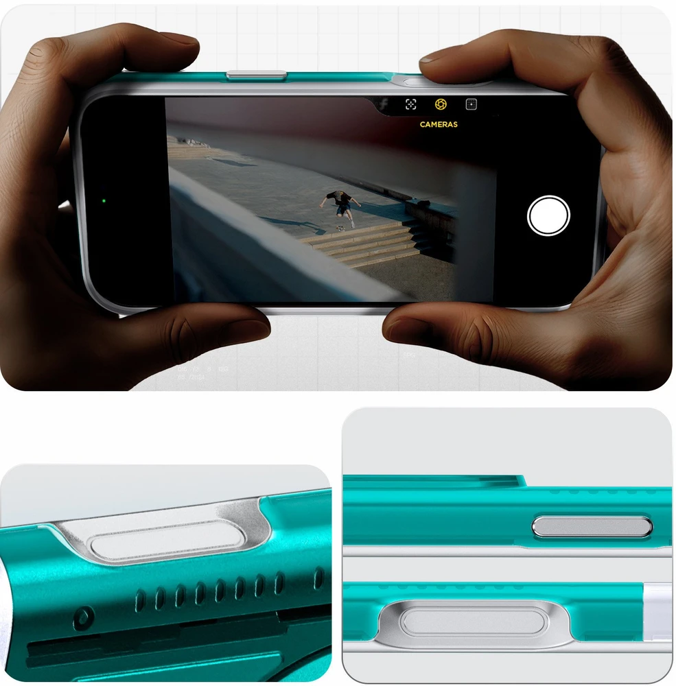 Dėklas „Spigen Classic C1 MagSafe“, bondi mėlyna – „iPhone 17 Pro Max“