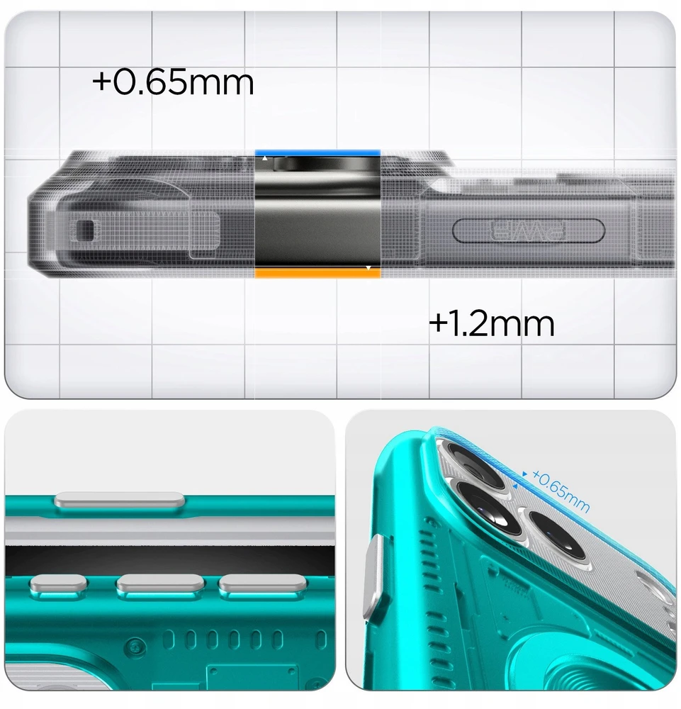 Dėklas „Spigen Classic C1 MagSafe“, bondi mėlyna – „iPhone 17 Pro Max“