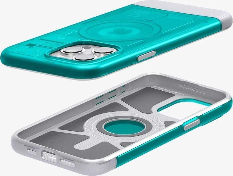 Dėklas Spigen Klasikinis C1 MagSafe, bondi mėlyna - iPhone 15 Pro