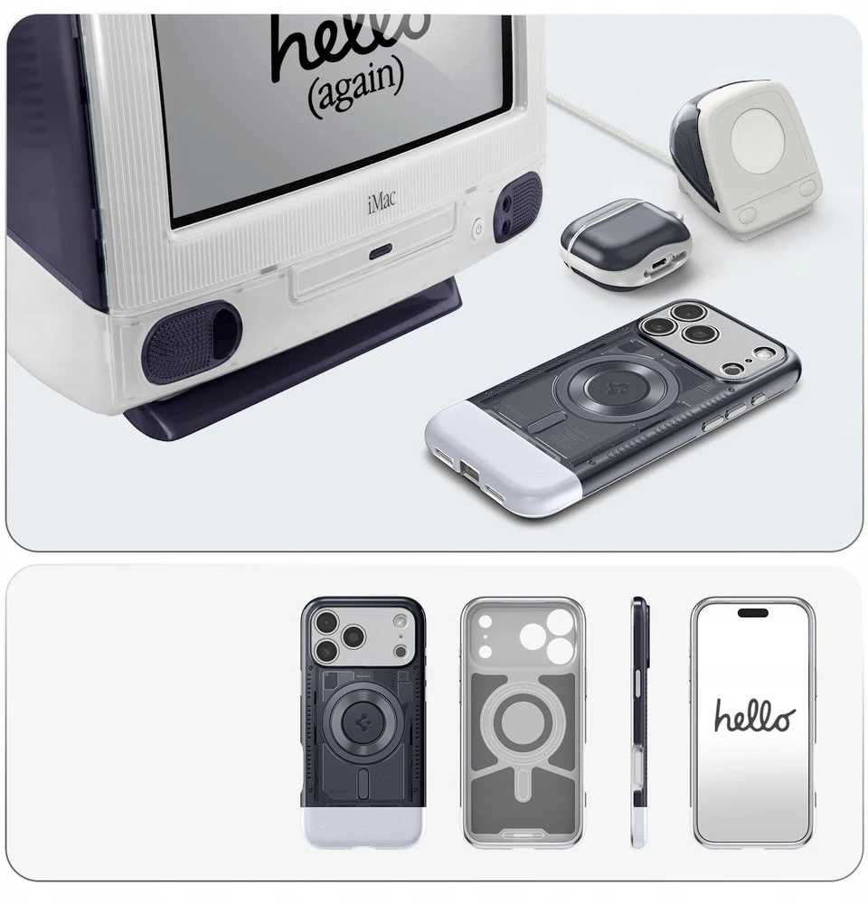 Dėklas Spigen Classic C1 MagSafe, grafito spalvos - iPhone 17 Pro Max