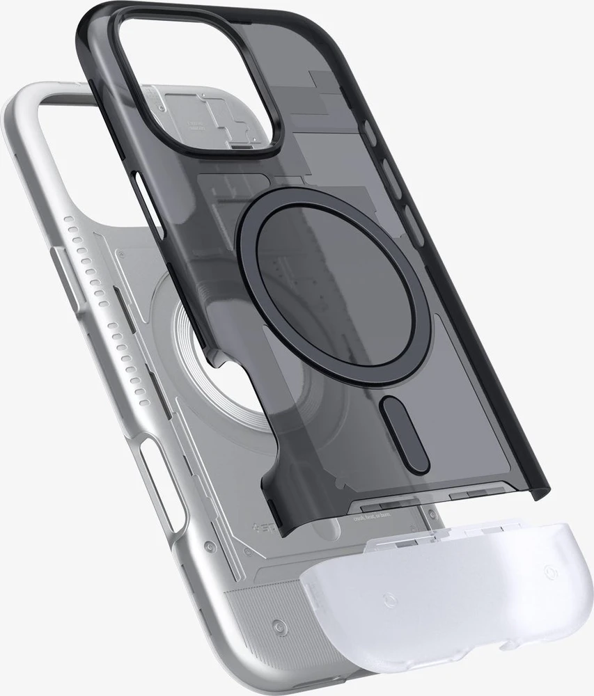 Dėklas Spigen Classic C1 MagSafe, grafito spalvos - iPhone 16 Pro