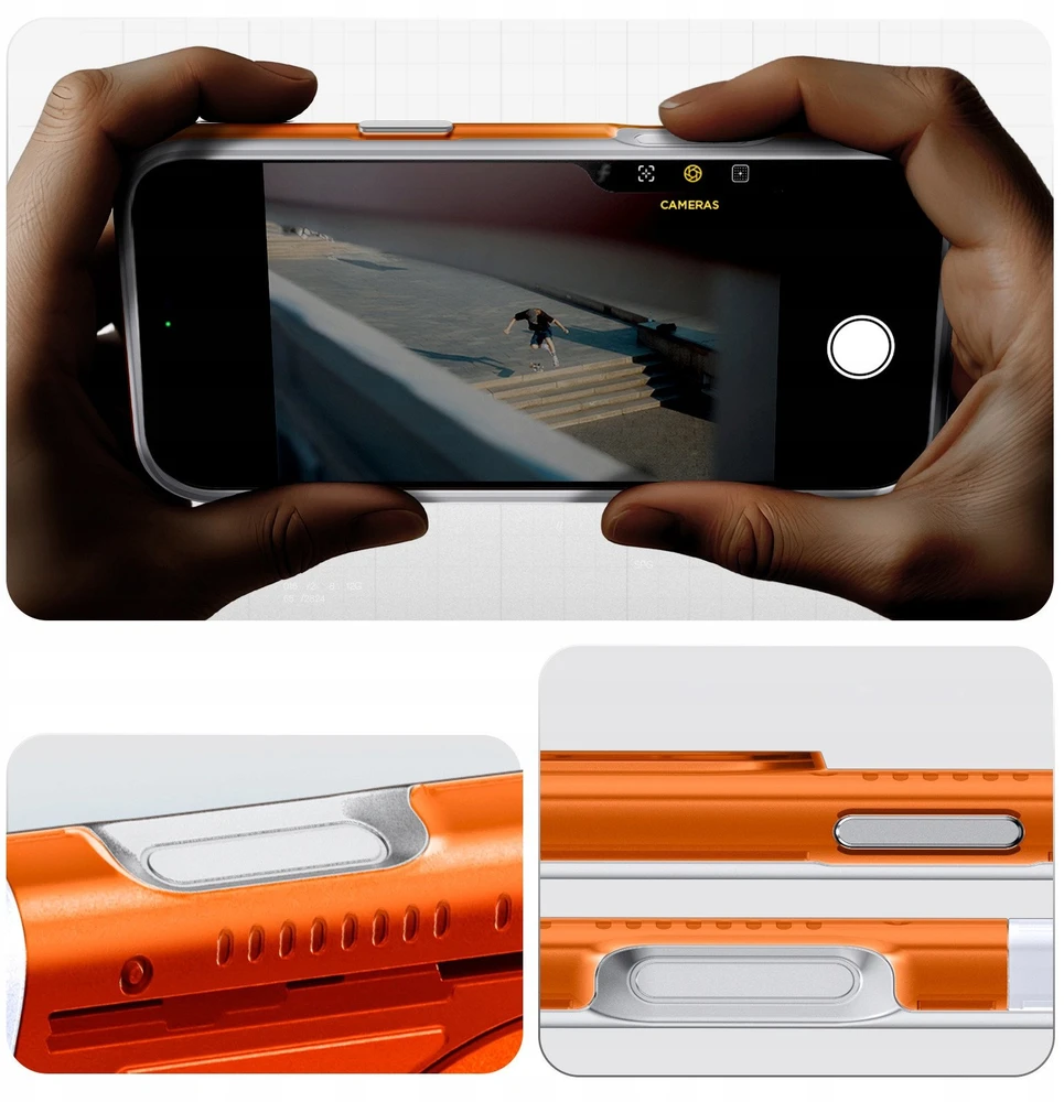 Dėklas Spigen Classic C1 MagSafe, mandarininės spalvos - iPhone 17 Pro Max