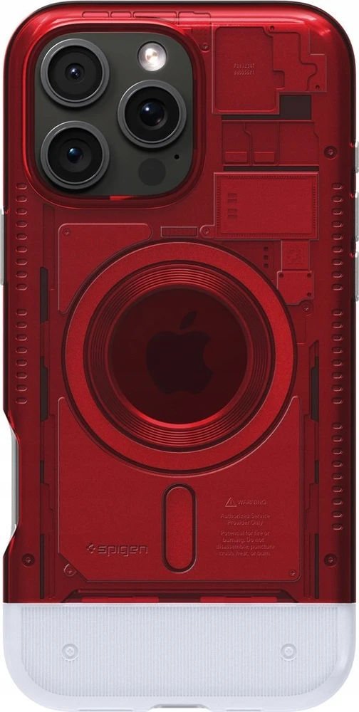 Dėklas Spigen Classic C1 MagSafe, rubino spalvos - iPhone 16 Pro Max