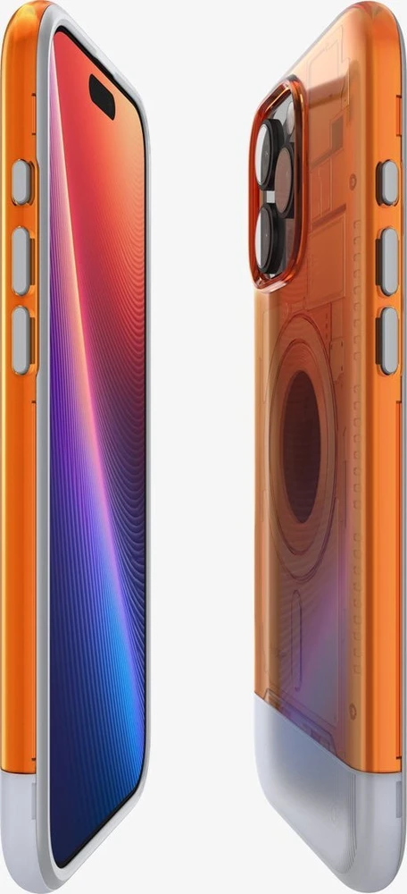 Dėklas Spigen Klasikinis C1 MagSafe, mandarinų spalvos - iPhone 16 Pro