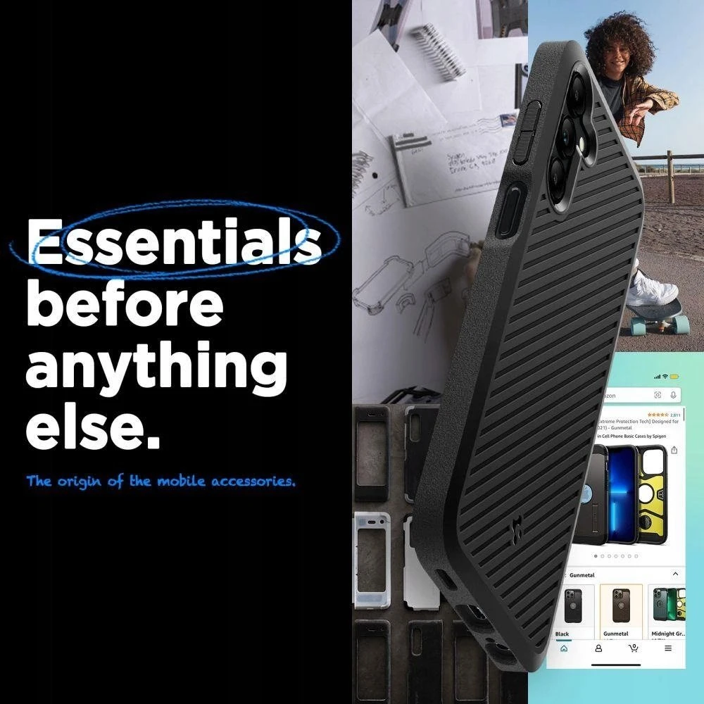 Samsung Galaxy A15 4G / 5G Spigen Core Armor Matte dėklas telefonui juodos spalvos