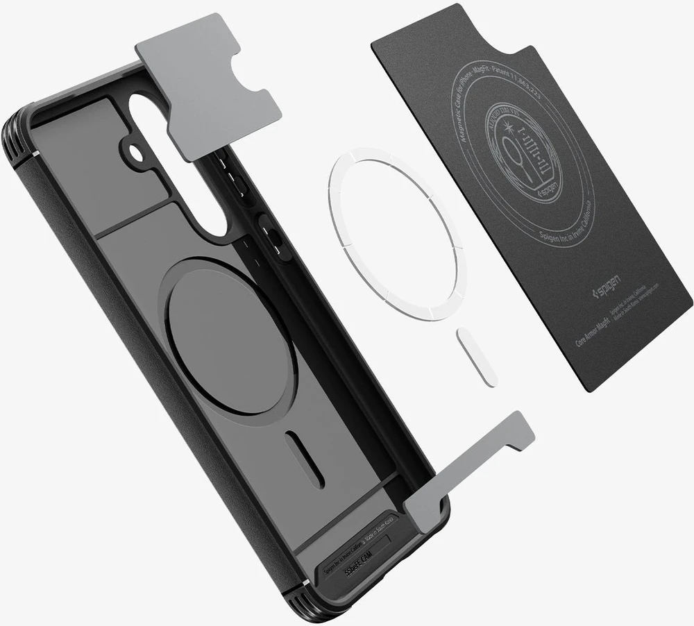 Spigen Core Armor Mag MagSafe dėklas skirtas Samsung Galaxy S25 FE – Matte juodos spalvos