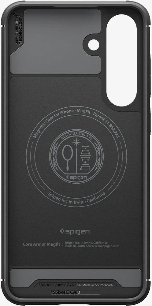Spigen Core Armor Mag MagSafe dėklas skirtas Samsung Galaxy S25 FE – Matte juodos spalvos