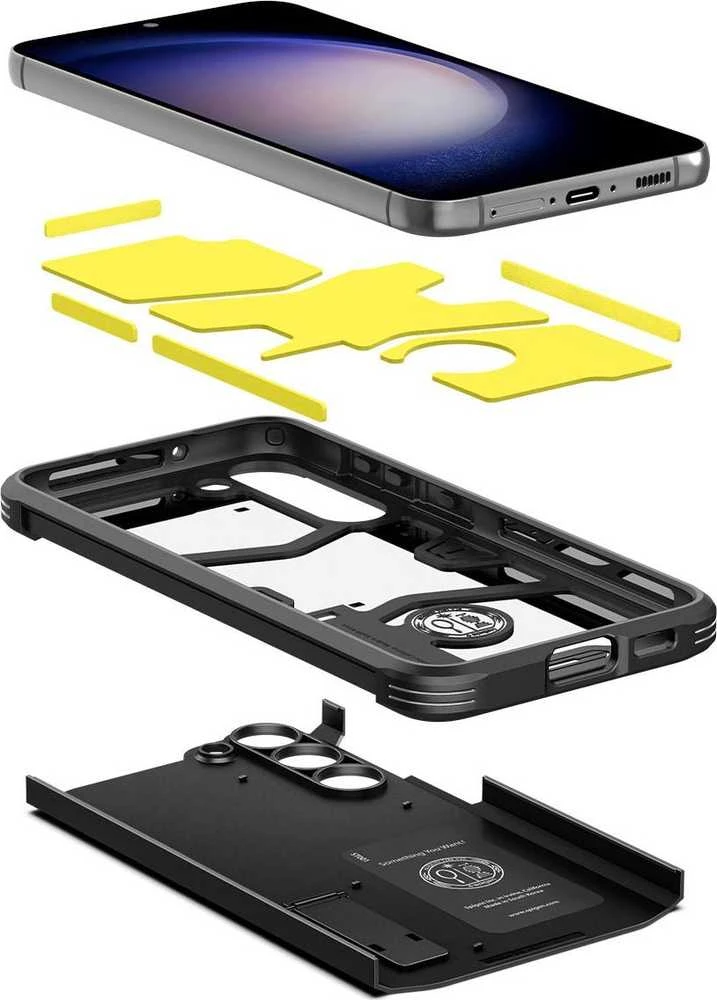 Spigen Tough Armor dėklas skirtas Samsung Galaxy S23 Plus, spalva - Juoda