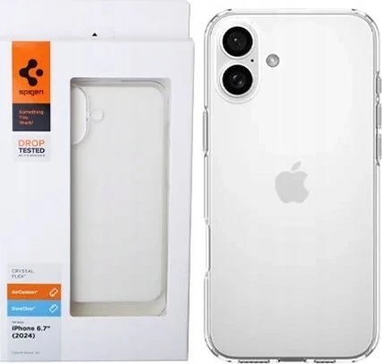 Dėklas „Spigen Crystal Flex“, krištolo skaidrumo – „iPhone 16 Plus“