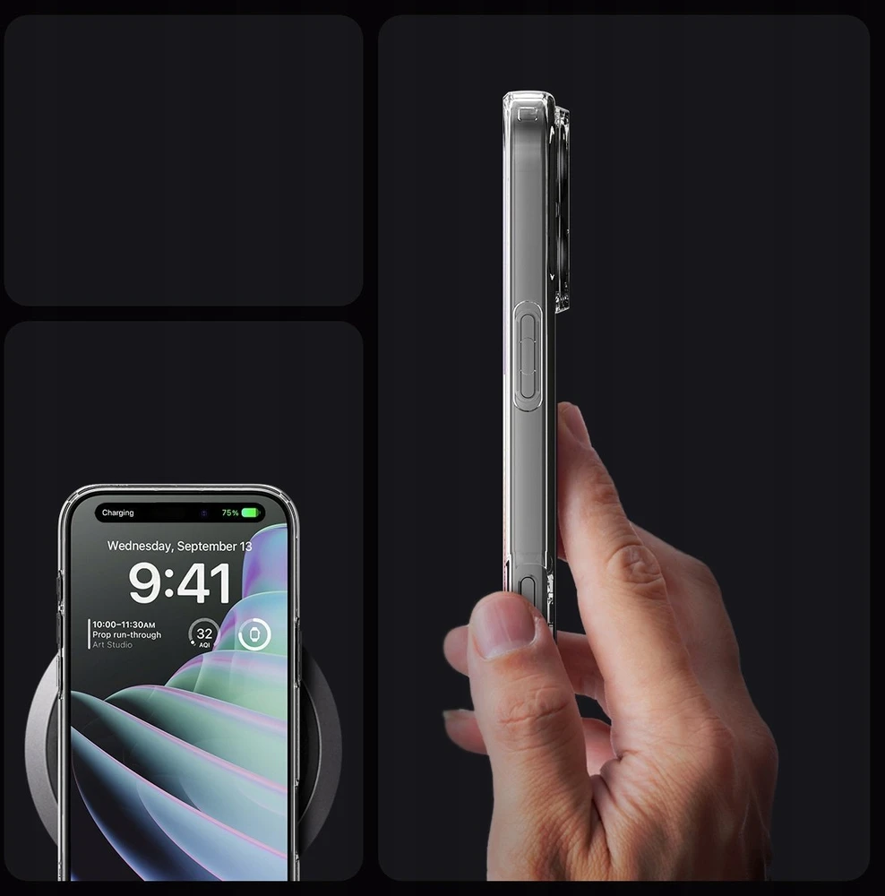 Dėklas „Spigen Crystal Flex MagSafe“, krištolo skaidrumo – „iPhone 16 Pro“