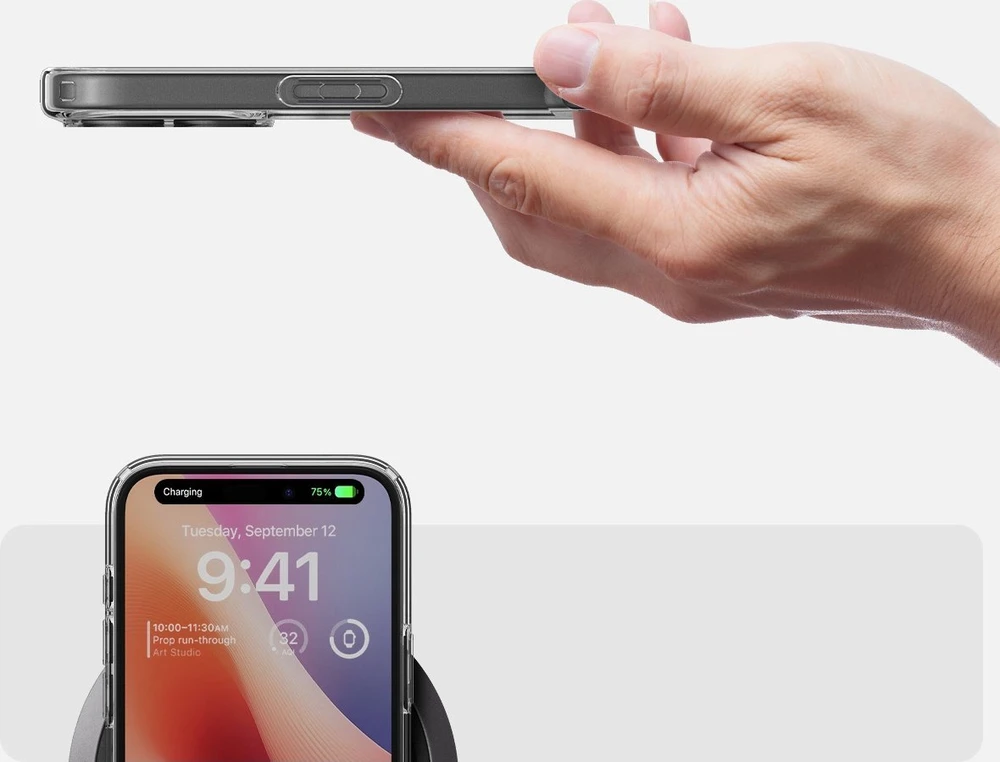 Dėklas „Spigen Crystal Hybrid“, krištolo skaidrumo – iPhone 16