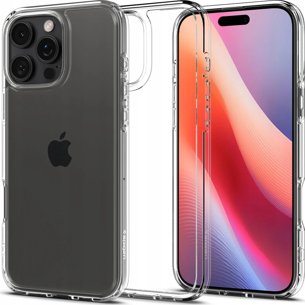 Dėklas „Spigen Crystal Hybrid“, krištolo skaidrumo – „iPhone 16 Pro Max“