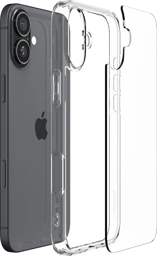 Dėklas „Spigen Crystal Hybrid“, krištolo skaidrumo – iPhone 16