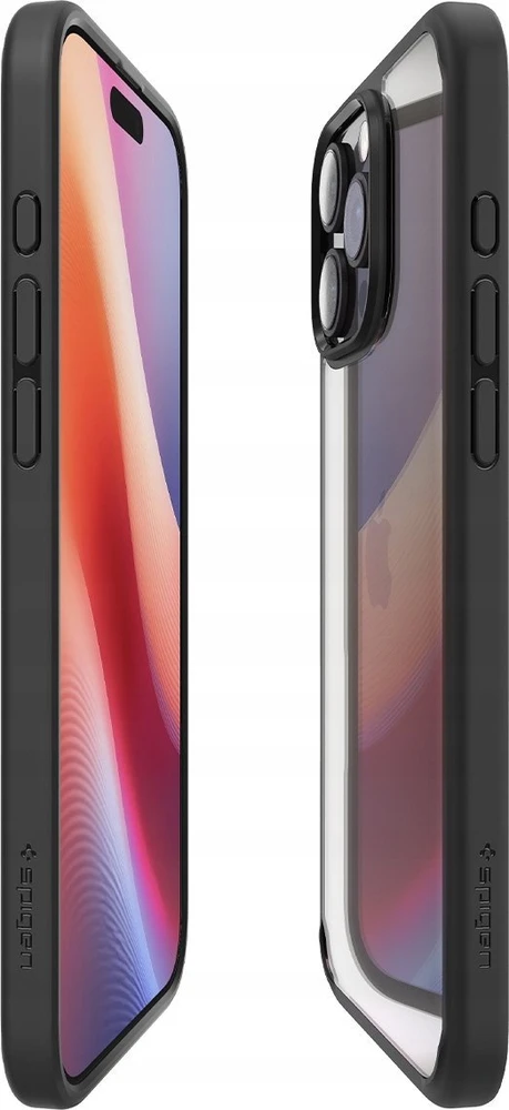 Dėklas Spigen Crystal Hybrid, matte juodas - iPhone 16 Pro Max