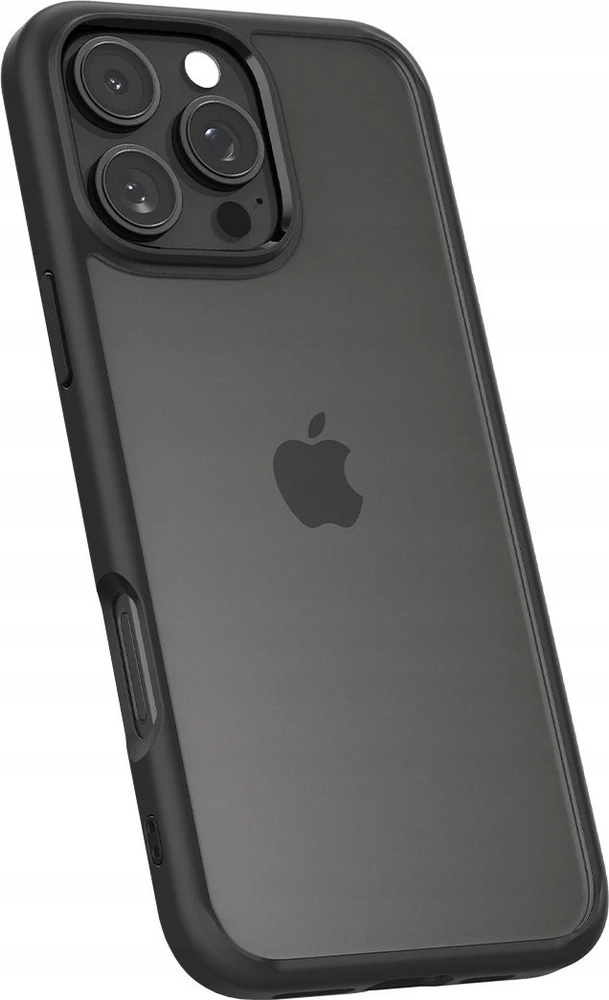 Dėklas Spigen Crystal Hybrid, matte juodas - iPhone 16 Pro Max