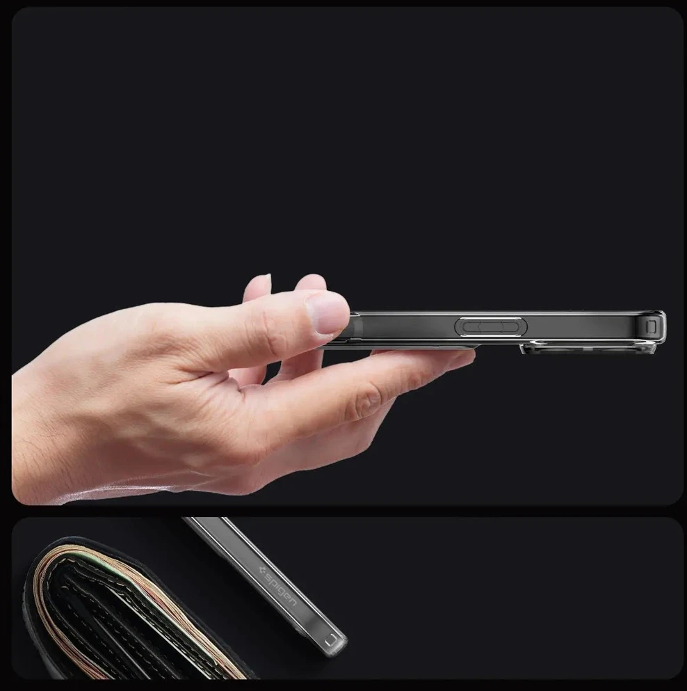 Dėklas Spigen Crystal Slot, krištolo skaidrumo – iPhone 16 Pro Max