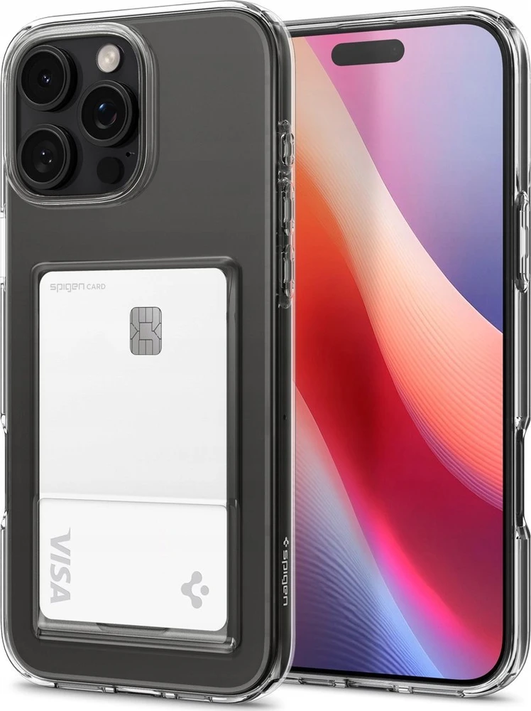 Dėklas Spigen Crystal Slot, krištolo skaidrumo – iPhone 16 Pro Max