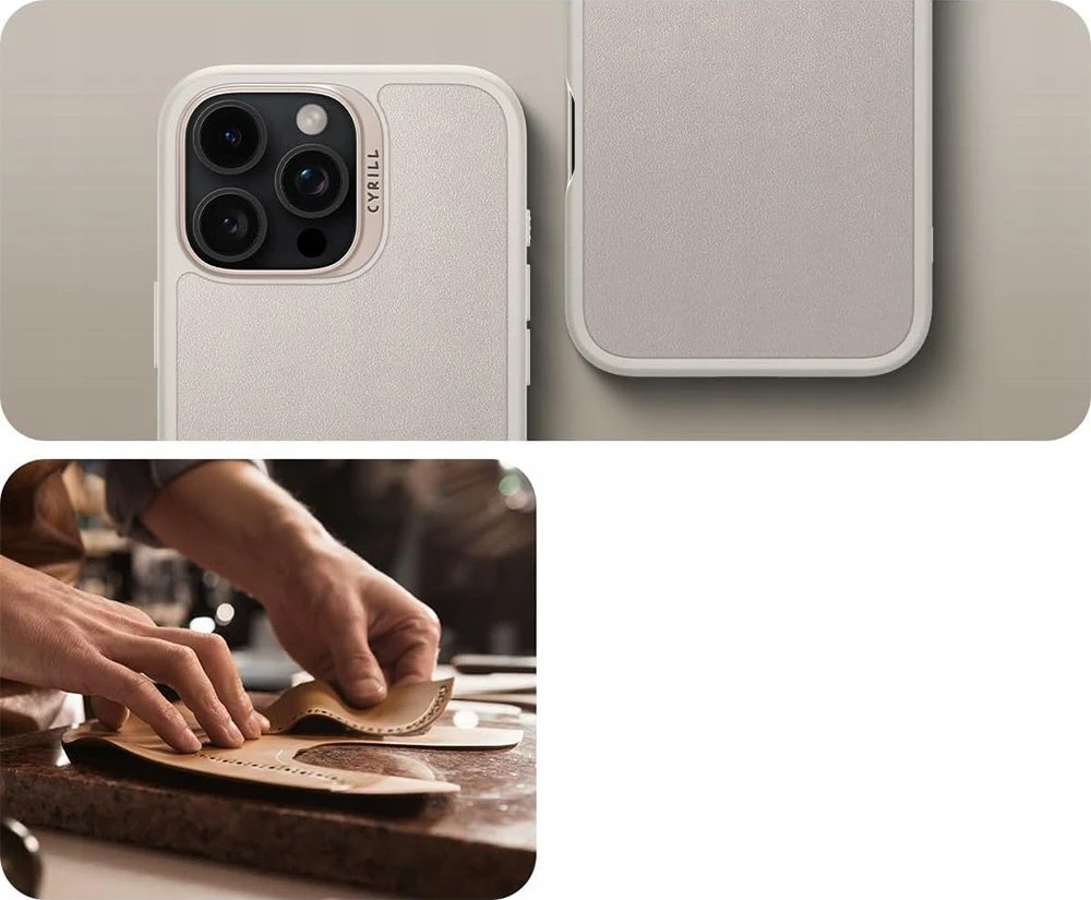 Apple iPhone 16 Pro Max Spigen Cyrill Kajuk MagSafe dėklas jūsų telefonui kreminės spalvos