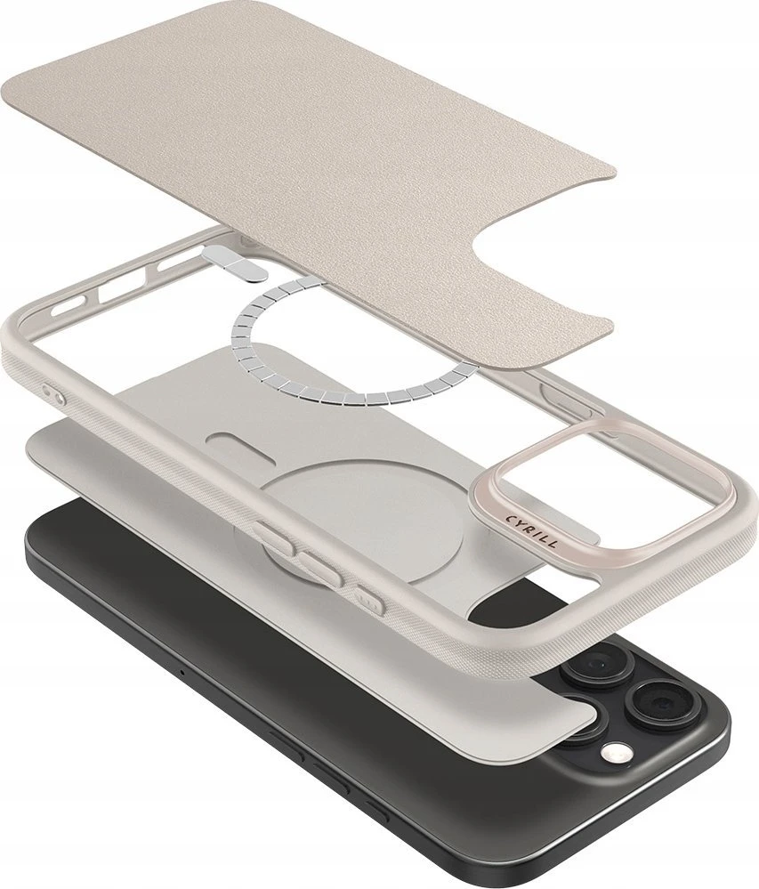 Apple iPhone 16 Pro Max Spigen Cyrill Kajuk MagSafe dėklas jūsų telefonui kreminės spalvos