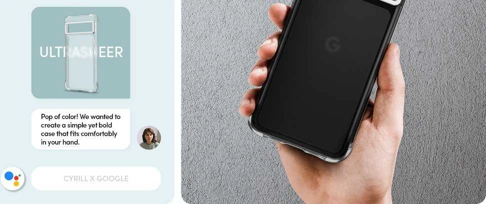 Dėklas Spigen „Cyrill Ultra Sheer“, matinis skaidrus – „Google Pixel 8“