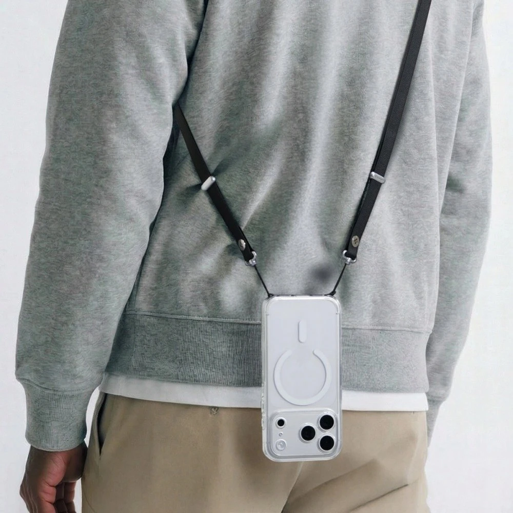 Spigen DA30L LAnyard Strap Crossbody juodas