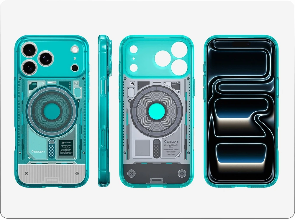 Dėklas Spigen Ultra Hybrid MagSafe case for iPhone 18 Pro / 17 Pro - light mėlynas