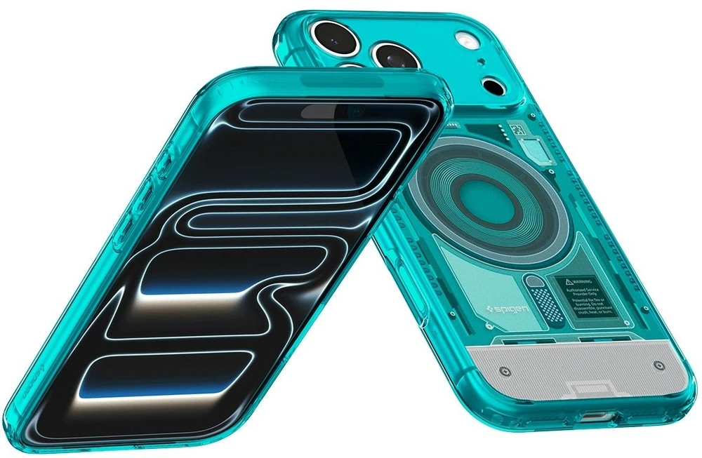 Dėklas Spigen Ultra Hybrid MagSafe case for iPhone 18 Pro / 17 Pro - light mėlynas