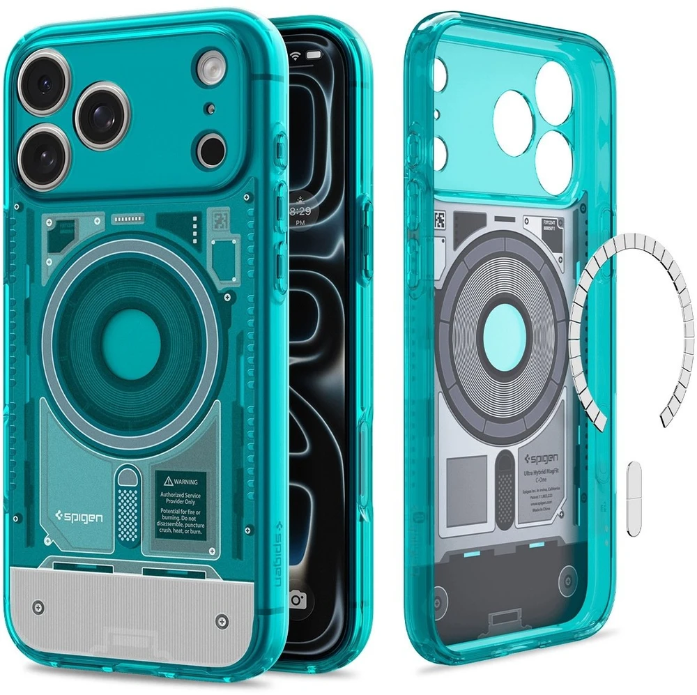 Dėklas Spigen Ultra Hybrid MagSafe case for iPhone 18 Pro / 17 Pro - light mėlynas