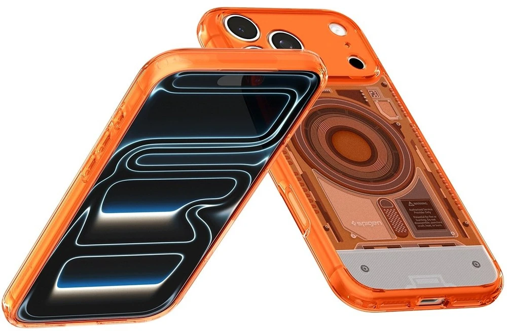 Dėklas Spigen Ultra Hybrid MagSafe Case for iPhone 18 Pro / 17 Pro - Oranžinis