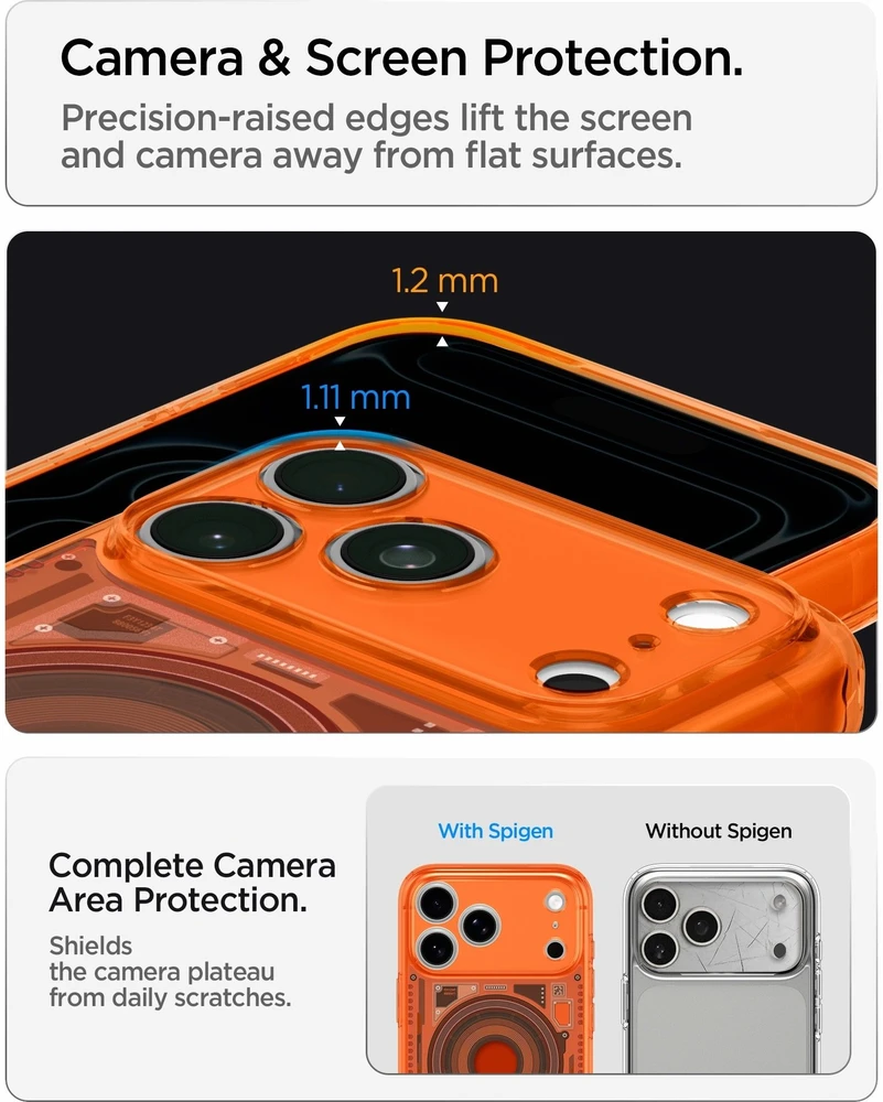 Dėklas Spigen Ultra Hybrid MagSafe iPhone 17 Pro Max / 18 Pro Max C-ONE MANDARINO SPALVOS