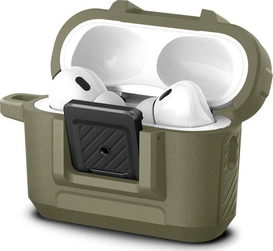 Dėklas Spigen Lock Fit, vintažinė chaki - AirPods Pro 2