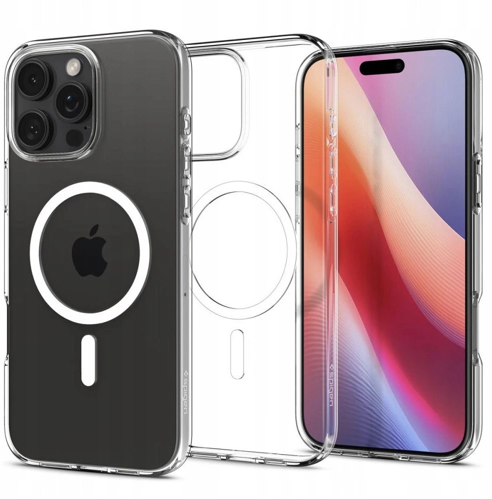 Dėklas „Spigen Liquid Crystal MagSafe“, skaidrus baltas - iPhone 17 Pro Max