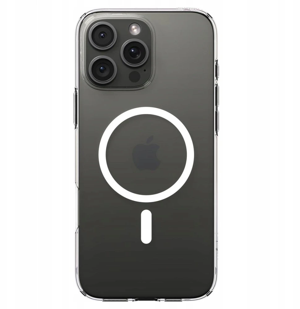 Dėklas „Spigen Liquid Crystal MagSafe“, skaidrus baltas - iPhone 17 Pro Max
