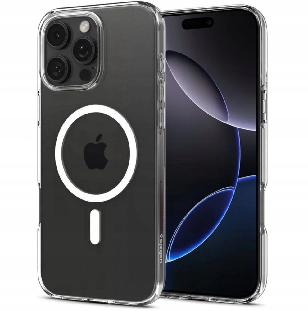 Dėklas „Spigen Liquid Crystal MagSafe“, skaidrus baltas - iPhone 17 Pro Max