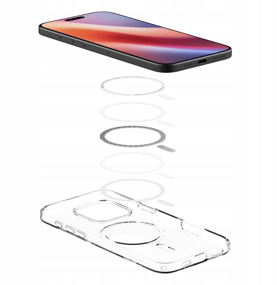 Dėklas „Spigen Liquid Crystal MagSafe“, skaidrus baltas - iPhone 17 Pro Max