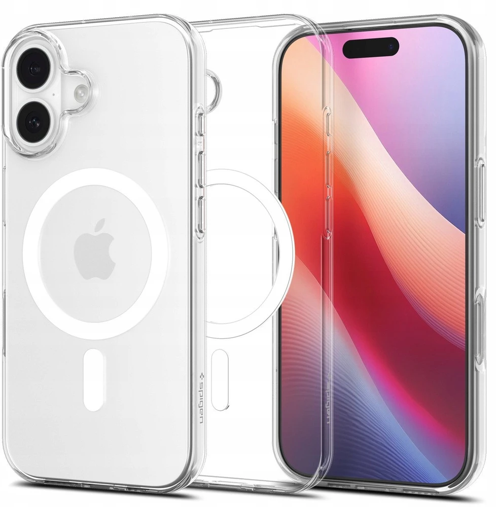 Spigen Liquid Crystal MagSafe dėklas skirtas Apple iPhone 17 – skaidrus and baltos spalvos