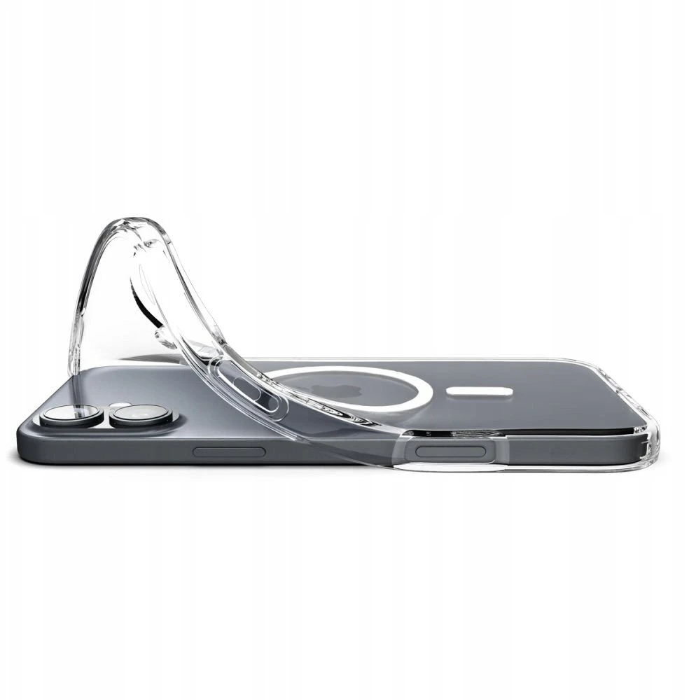 Spigen Liquid Crystal MagSafe dėklas skirtas Apple iPhone 17 – skaidrus and baltos spalvos