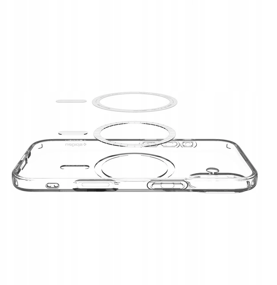Spigen Liquid Crystal MagSafe dėklas skirtas Apple iPhone 17 – skaidrus and baltos spalvos