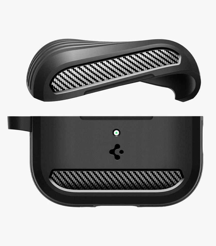 Spigen Rugged Armor dėklas skirtas AirPods Pro 3 – Matte juodos spalvos