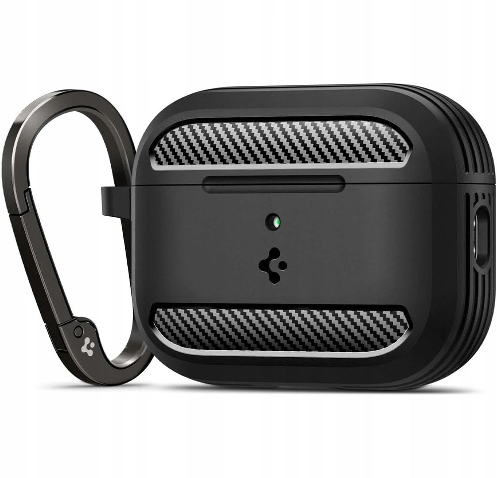 Spigen Rugged Armor dėklas skirtas AirPods Pro 3 – Matte juodos spalvos