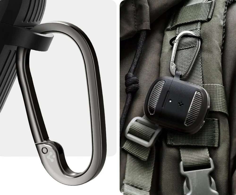 Spigen Rugged Armor apsauginis dėklas, skirtas Google Pixel Buds Pro 2, juodos spalvos