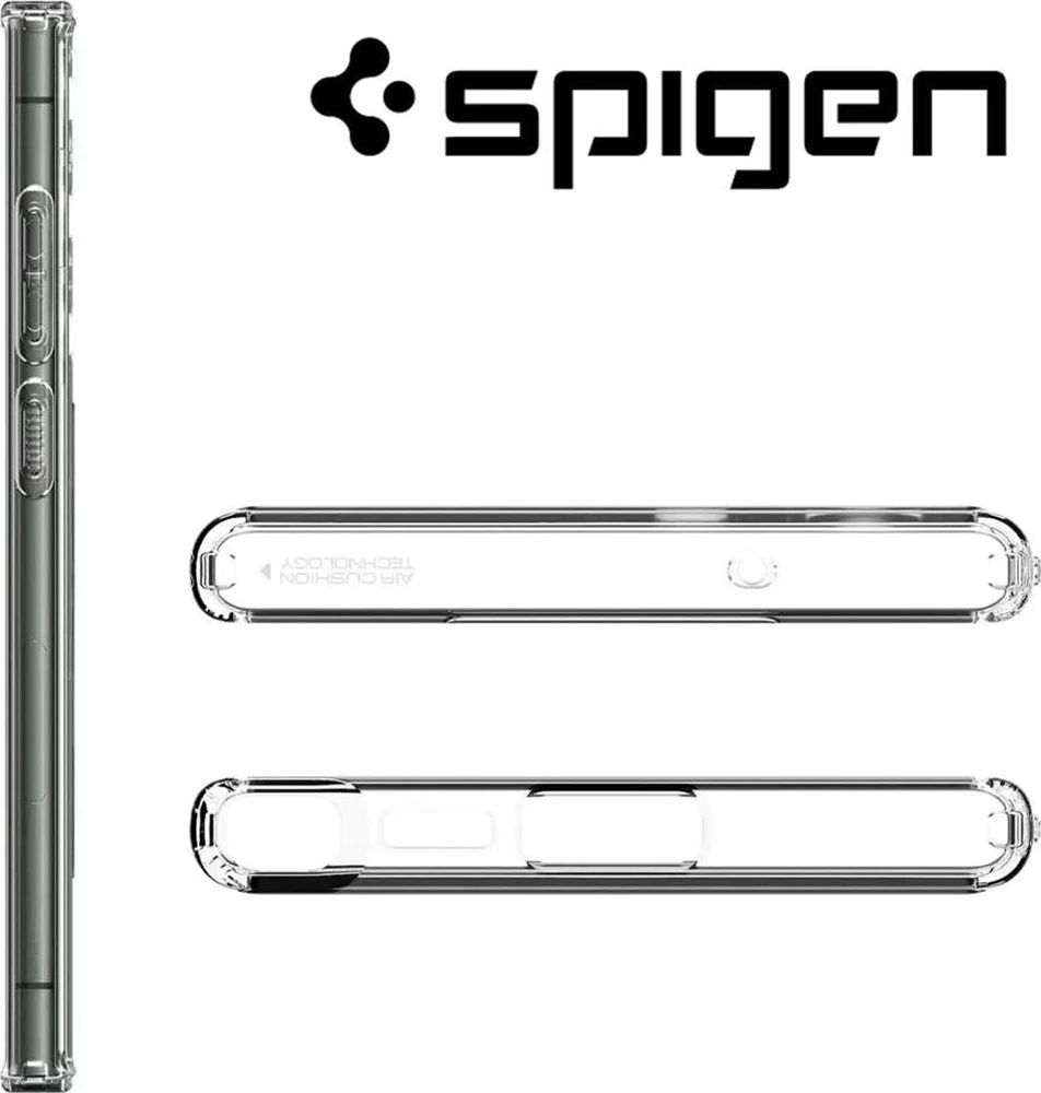 Spigen Ultra Hybrid Metal Ring (MagFit) dėklas skirtas Samsung Galaxy S23 Ultra, spalva - Juoda