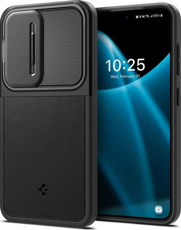 Samsung Galaxy S24 Spigen Optik Armor dėklas telefonui juodos spalvos