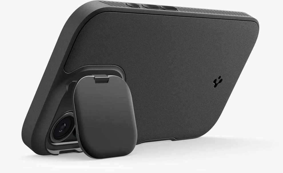 Spigen Optik Armor Mag MagSafe dėklas Apple iPhone 17 juodos spalvos