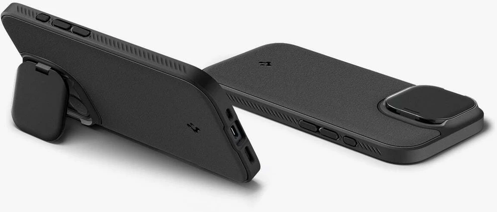 Spigen Optik Armor Mag MagSafe dėklas Apple iPhone 17 juodos spalvos