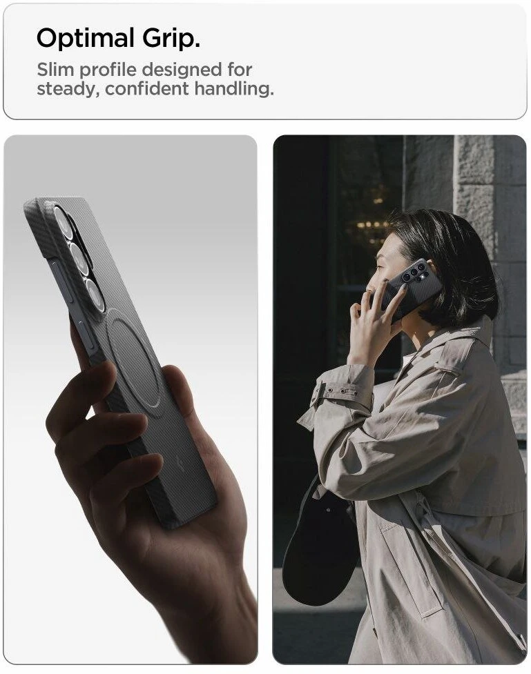 Dėklas SPIGEN AIRSKIN ARAMID MAG MagSafe Samsung Galaxy S26 ULTRA Juodas
