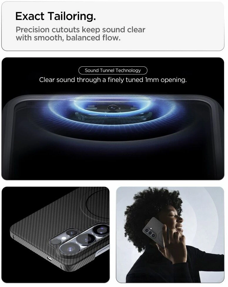 Dėklas SPIGEN AIRSKIN ARAMID MAG MagSafe Samsung Galaxy S26 ULTRA Juodas