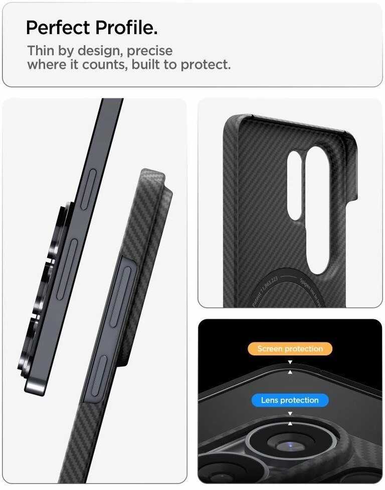 Dėklas SPIGEN AIRSKIN ARAMID MAG MagSafe Samsung Galaxy S26 ULTRA Juodas