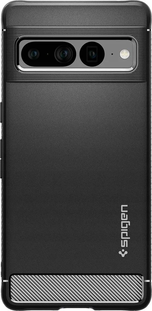 Dėklas Spigen Rugged Armor, juodas - Google Pixel 7 Pro