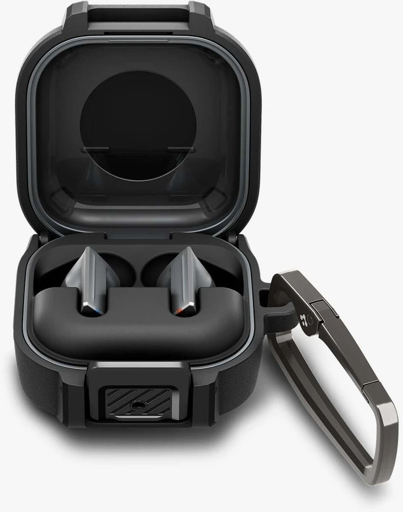 Dėklas Spigen Lock Fit Samsung Galaxy Buds 4 / 4 Pro Matte juodos spalvos